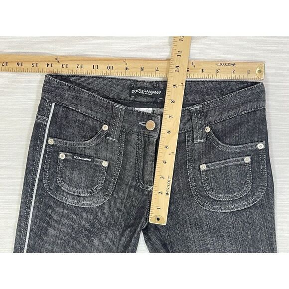 Dolce & Gabbana Skinny Ankle Zip Low Rise Jeans Black Gray Women’s 38 IT 28x31” - Picture 3 of 13